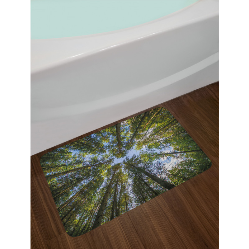 Jungle Moss Forest Trees Bath Mat