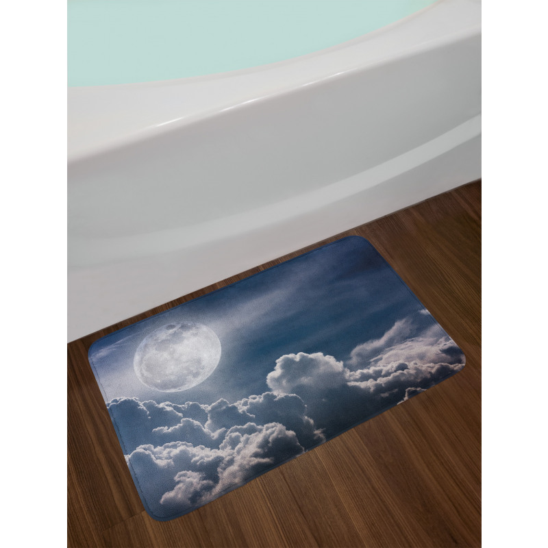 Celestial Photo Full Moon Bath Mat