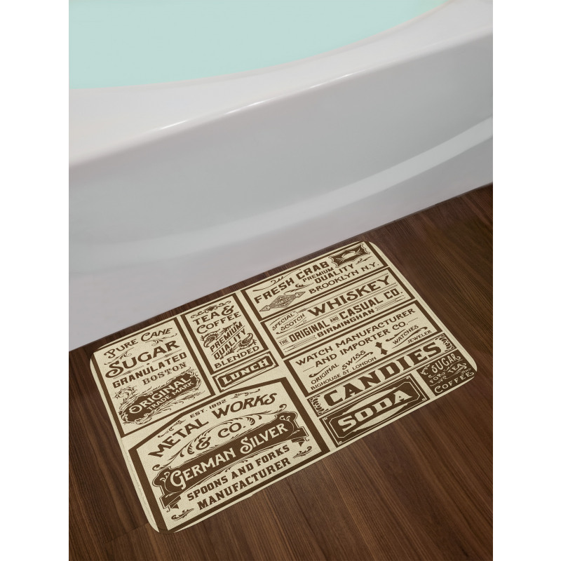 Old Advertisement Retro Bath Mat