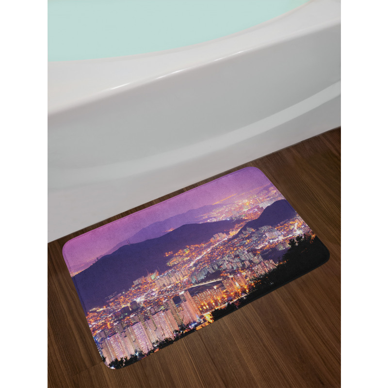 Skyline of Busan Korea Bath Mat