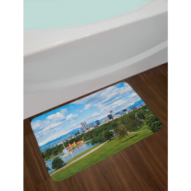 Sunny City Park at Denver Bath Mat