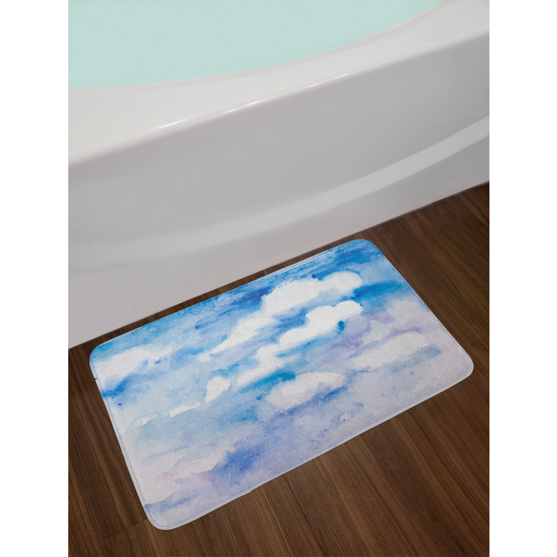 Cloudy Sky Hazy Serene Bath Mat