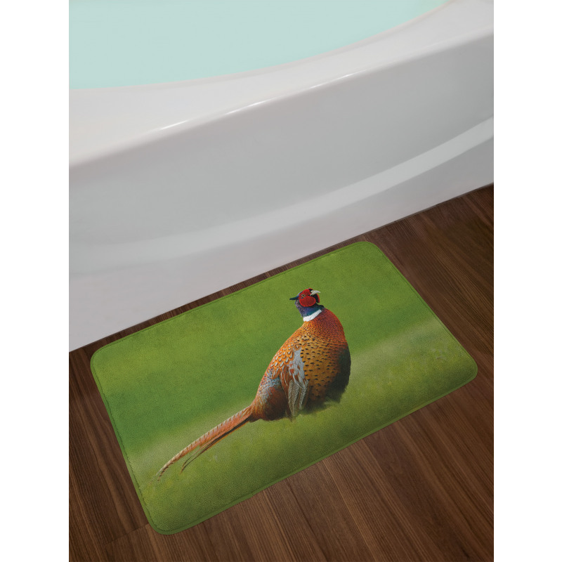 Pheasant Long Tail Meadow Bath Mat