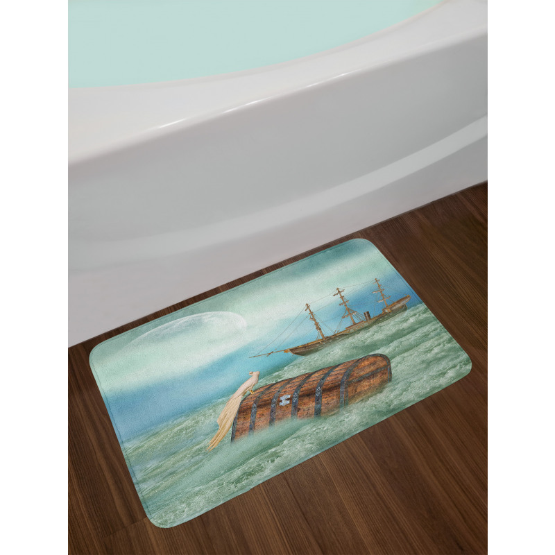 Old Trunk Ocean Waves Bath Mat