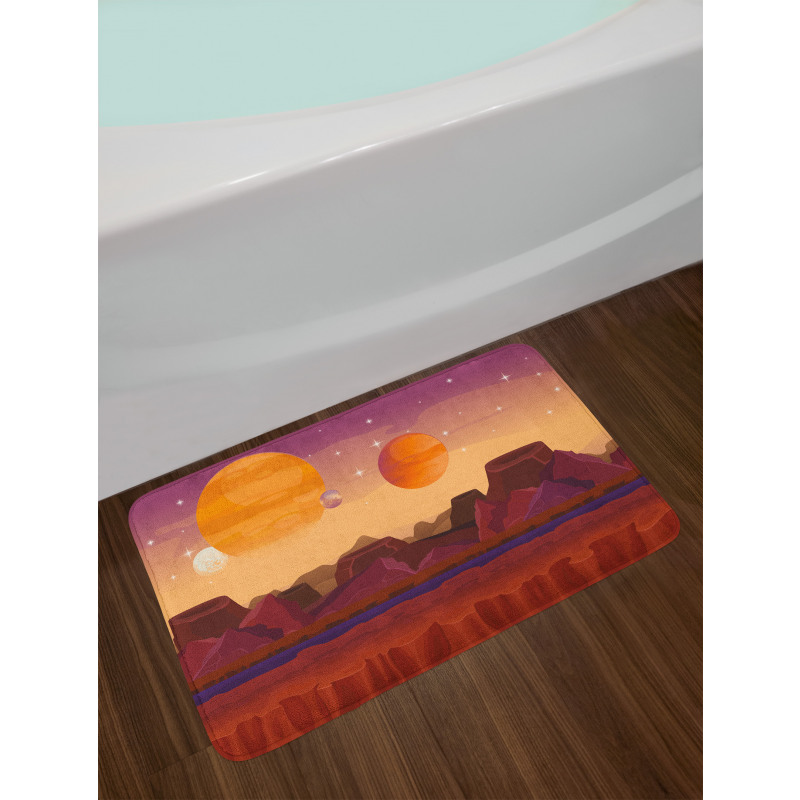 Planetary Graphic Bath Mat