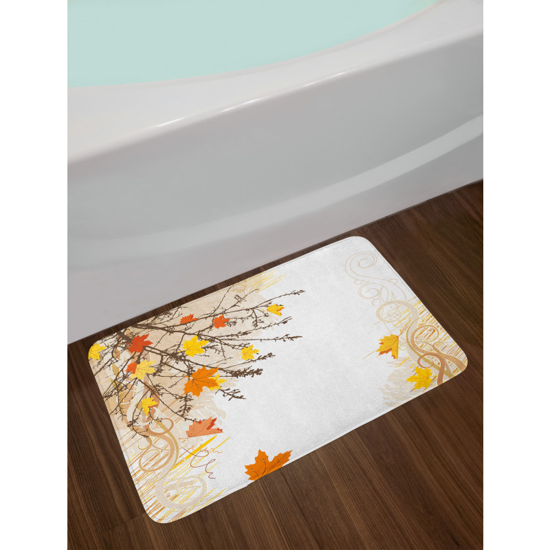 Maple Leaves in Autumn Bath Mat