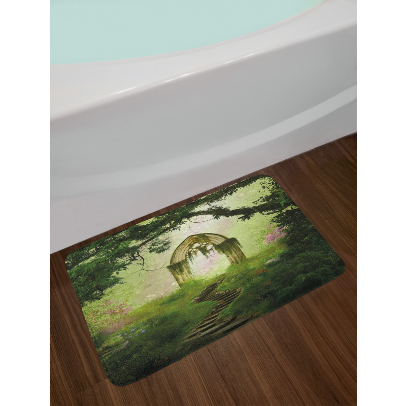 Fantasy Gate in Forest Bath Mat