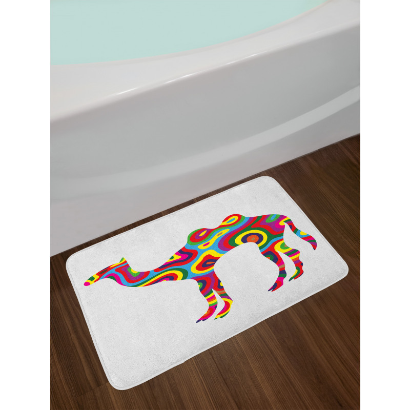 Abstract Camel Bath Mat