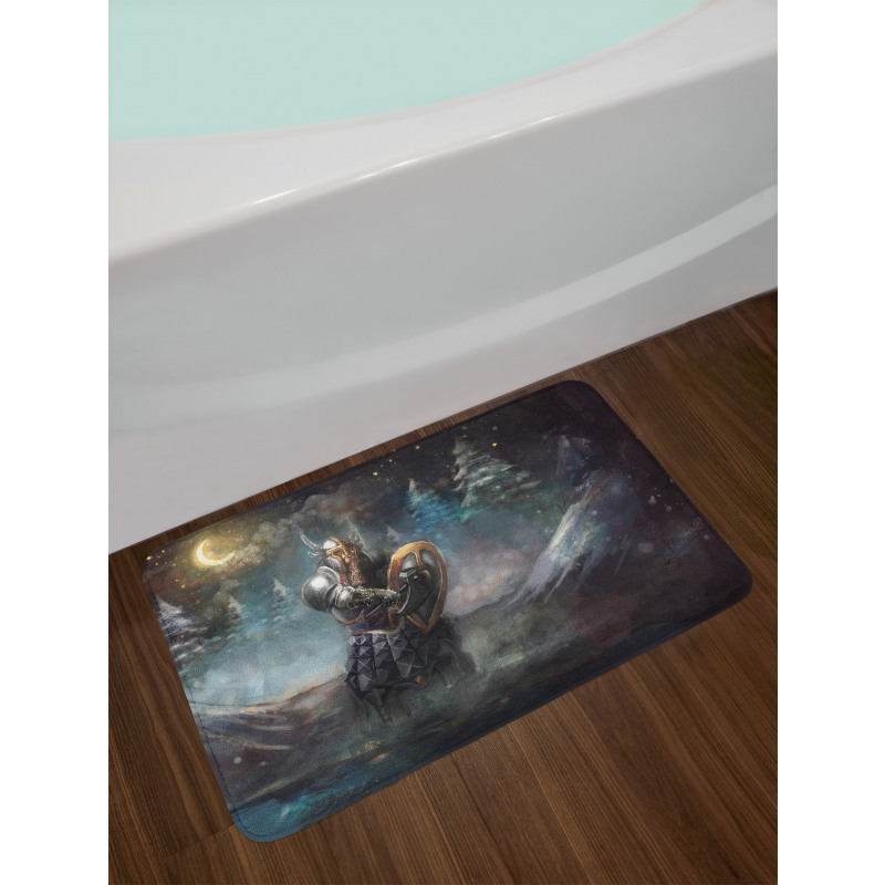 Medieval Dwarf Knight Bath Mat