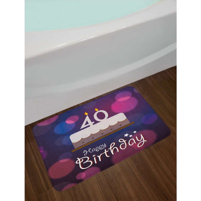 Birthday Cake Dots Bath Mat