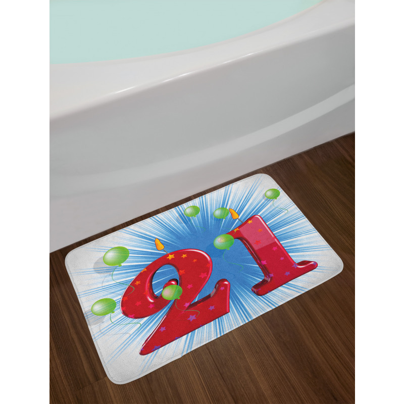 Abstract Balloons Bath Mat