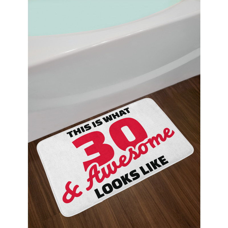 Motivation Words Bath Mat