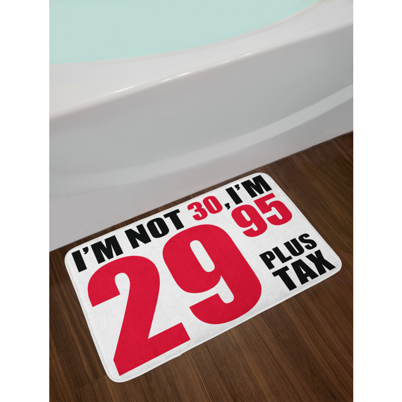 Forever Young Slogan Bath Mat