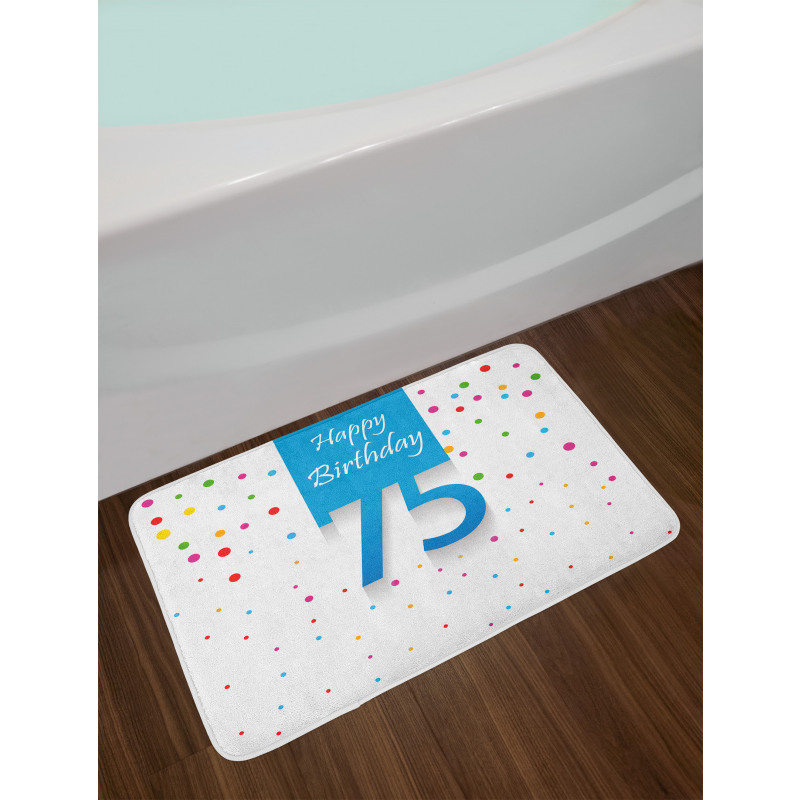 Rain with Polka Dots Bath Mat