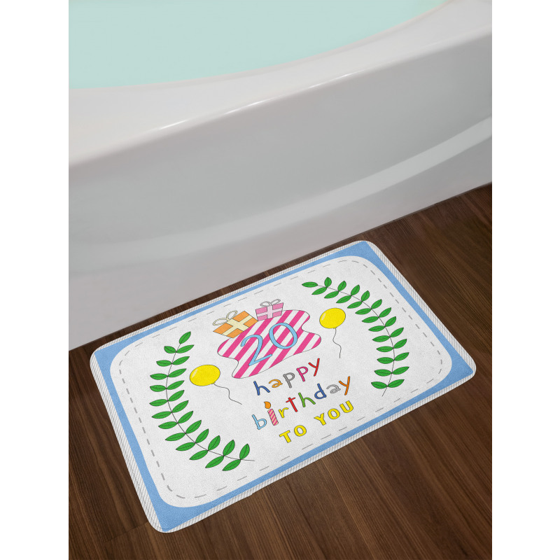 Birthday 20 Years Bath Mat