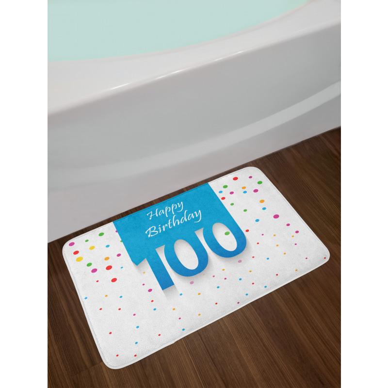 100 Years Birthday Bath Mat