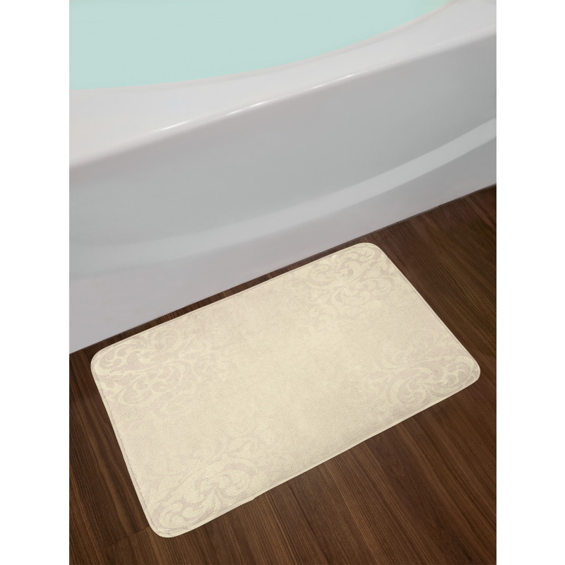 Monochrome Damask Bath Mat