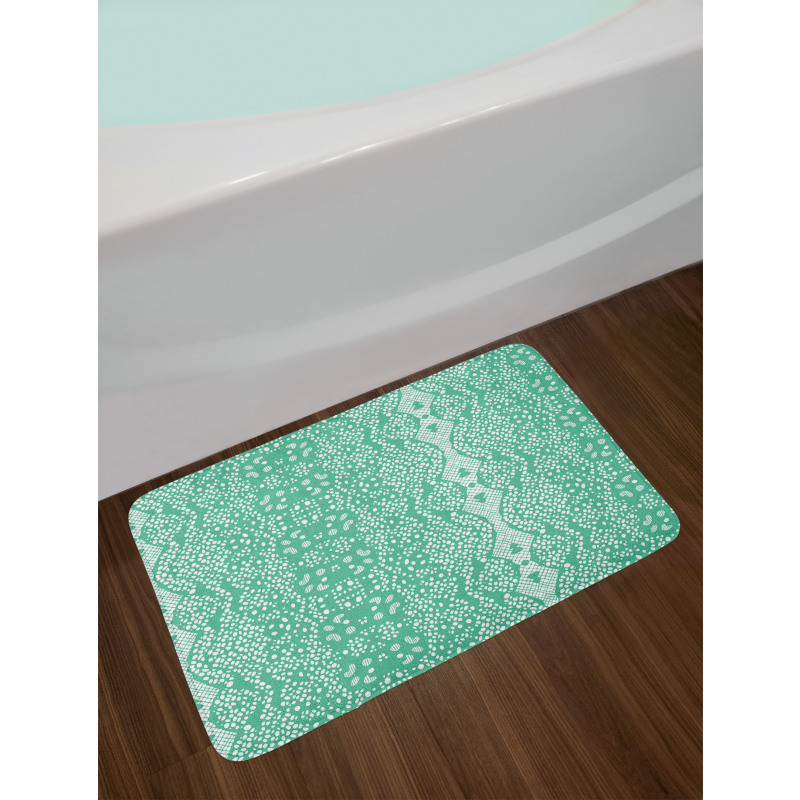 Retro Lace Pattern Bath Mat