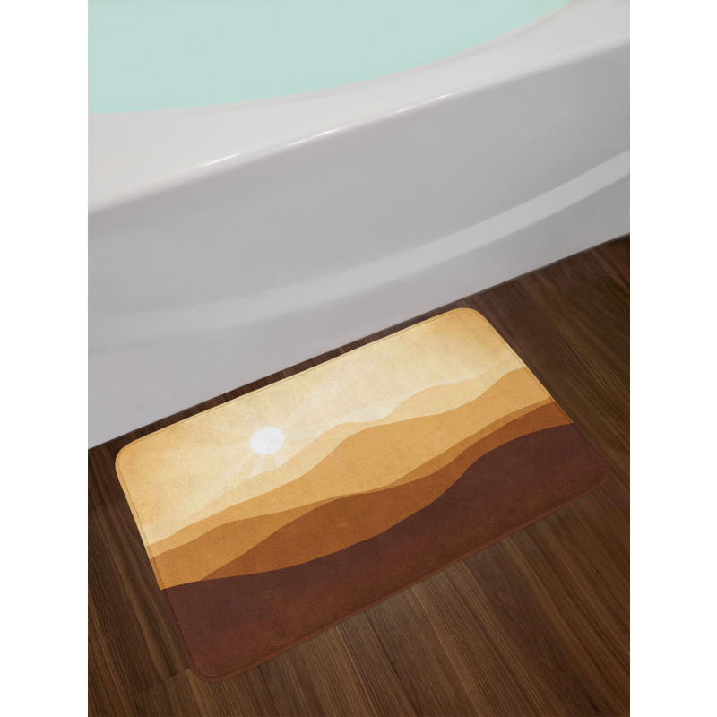 Abstract Sunrise Mountains Bath Mat