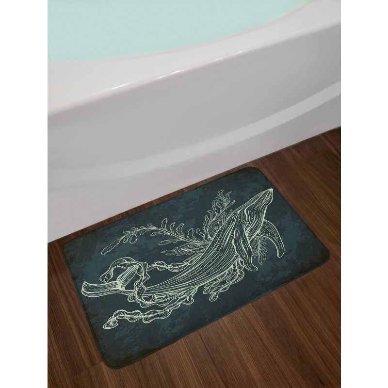 Doodle Coral Reef Seaweed Bath Mat