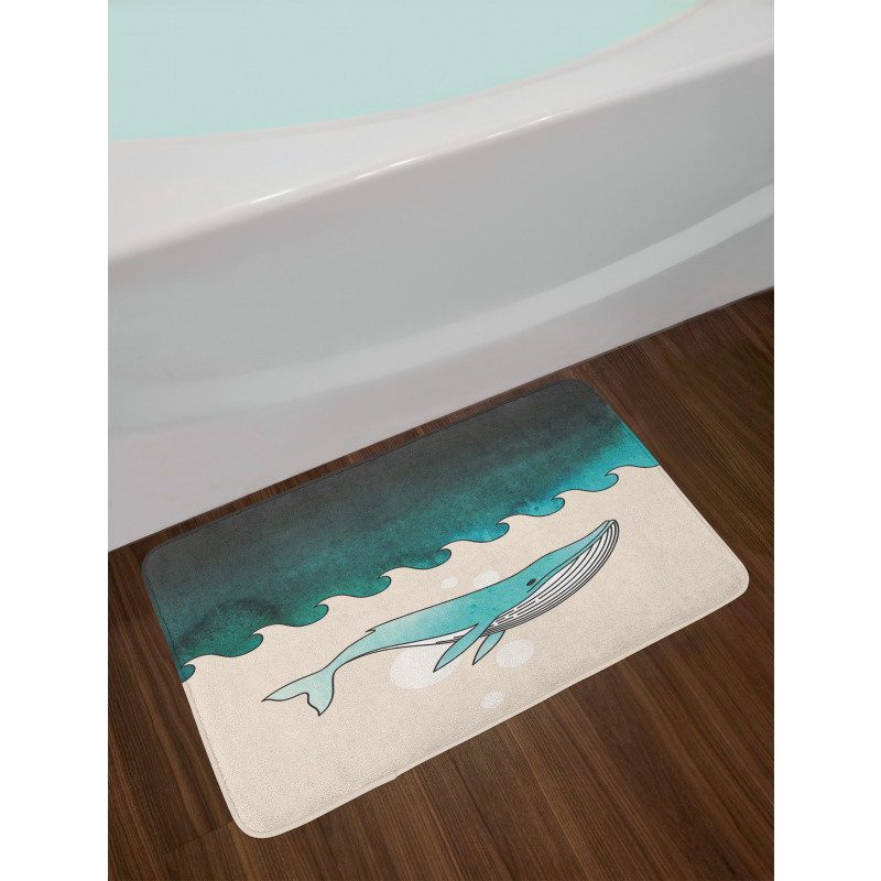 Fish Swimming Submarine Bath Mat