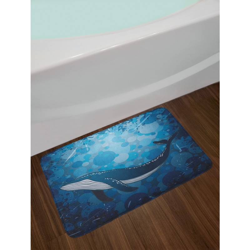 Marine Motif Ocean Retro Bath Mat