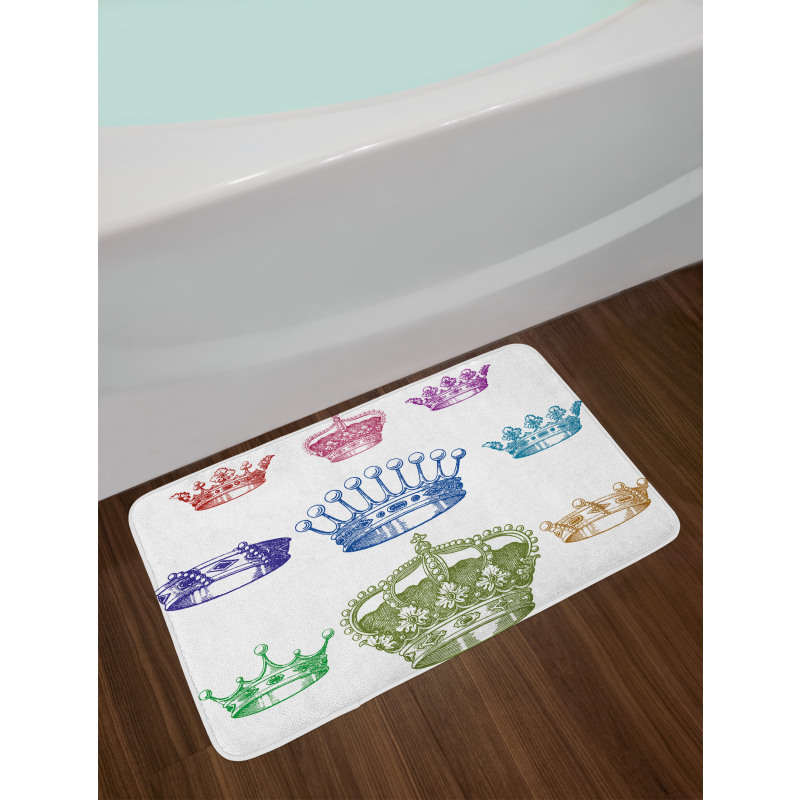 Old Antique Crown Set Bath Mat