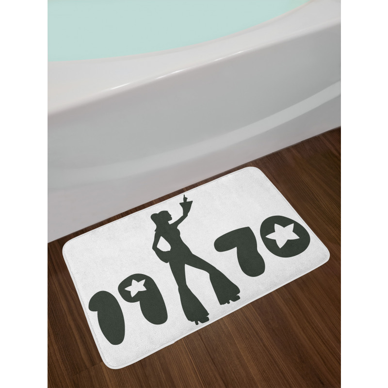 70s Woman Retro Bath Mat