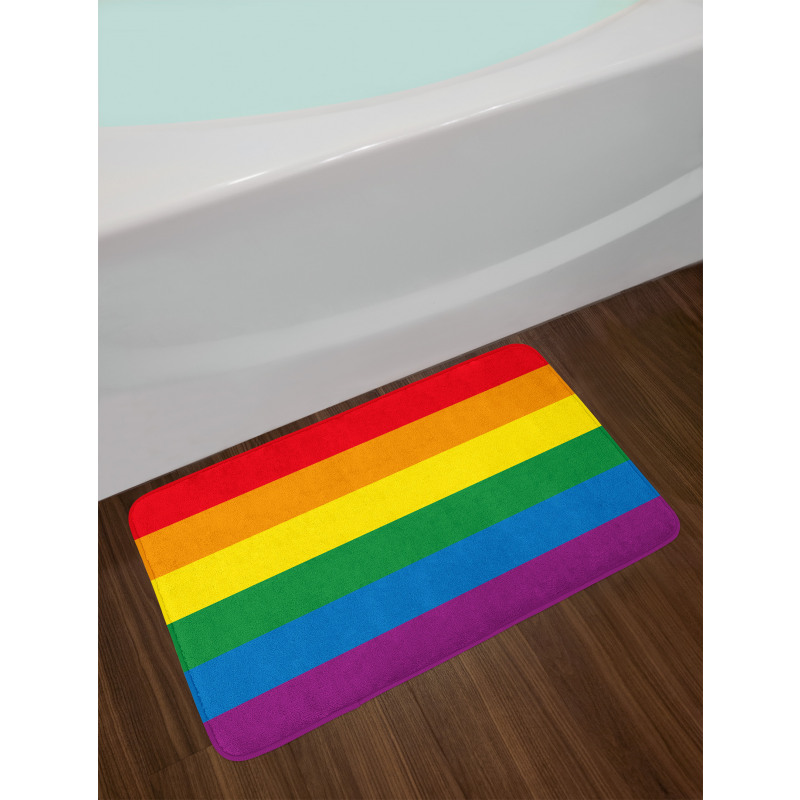 Gay Parade Flag Freedom Bath Mat