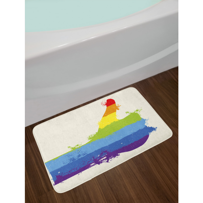 Grungy Thumbs up Art Bath Mat