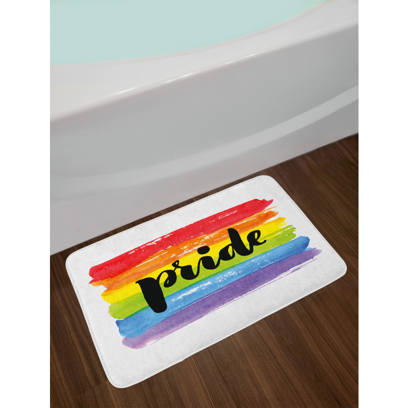 Watercolor Artwork LGBT Bath Mat