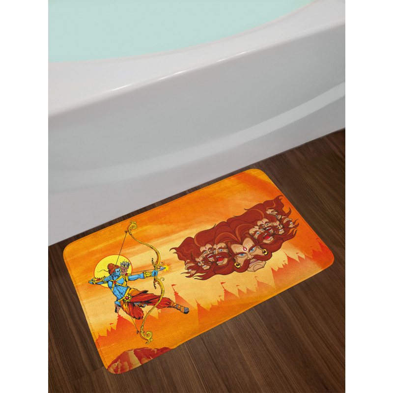 Myhtological Sunset Scene Bath Mat