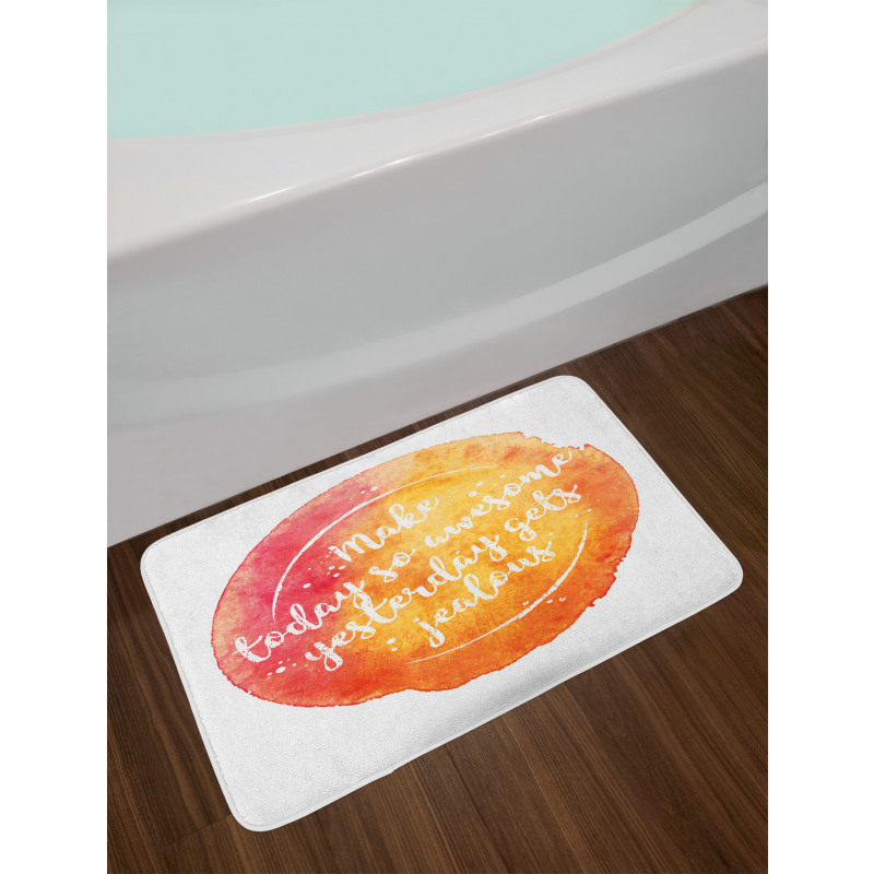 Motivational Grungy Art Bath Mat