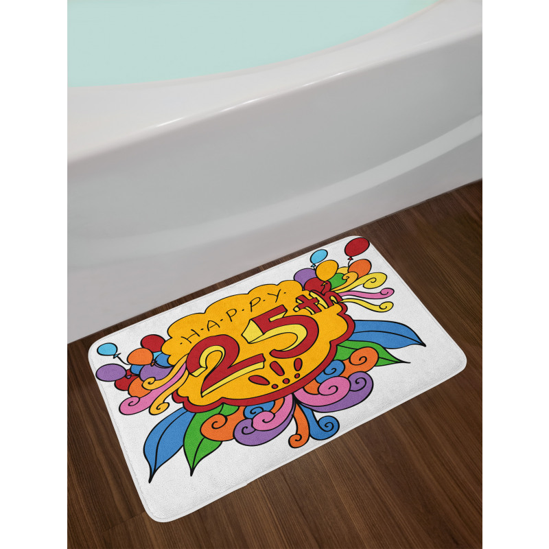 Floral Balloon Bath Mat