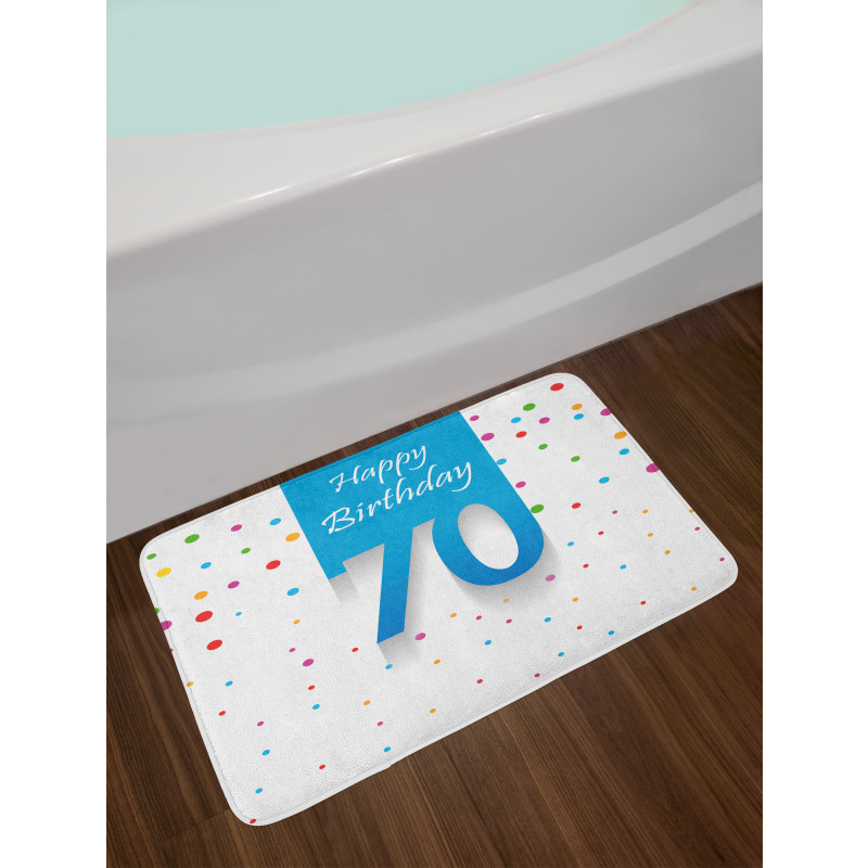 Dots Happy Birthday Bath Mat