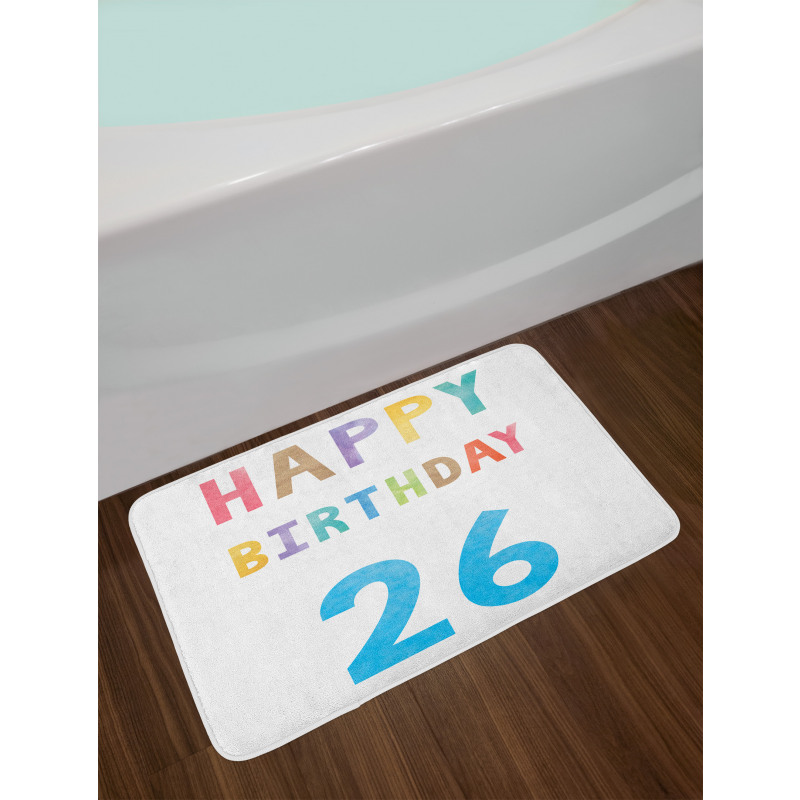 Soft Celebration Sign Bath Mat