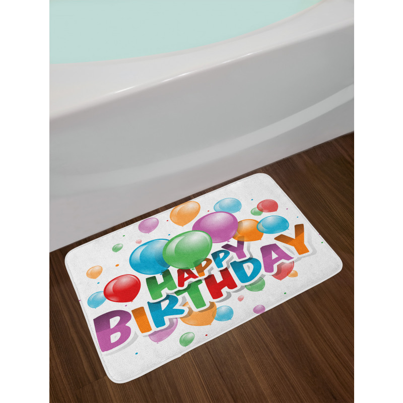 Balloon Burst Celebration Bath Mat