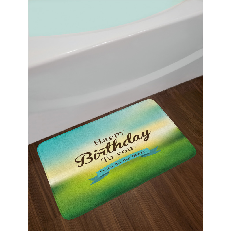 Sincere Greeting Blur Bath Mat