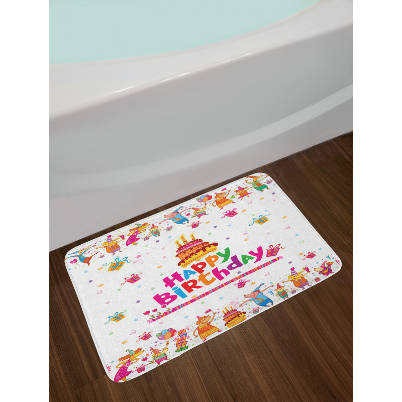 Joyful Mouses Party Mood Bath Mat