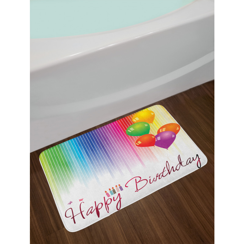 Balloon Greeting Candle Bath Mat