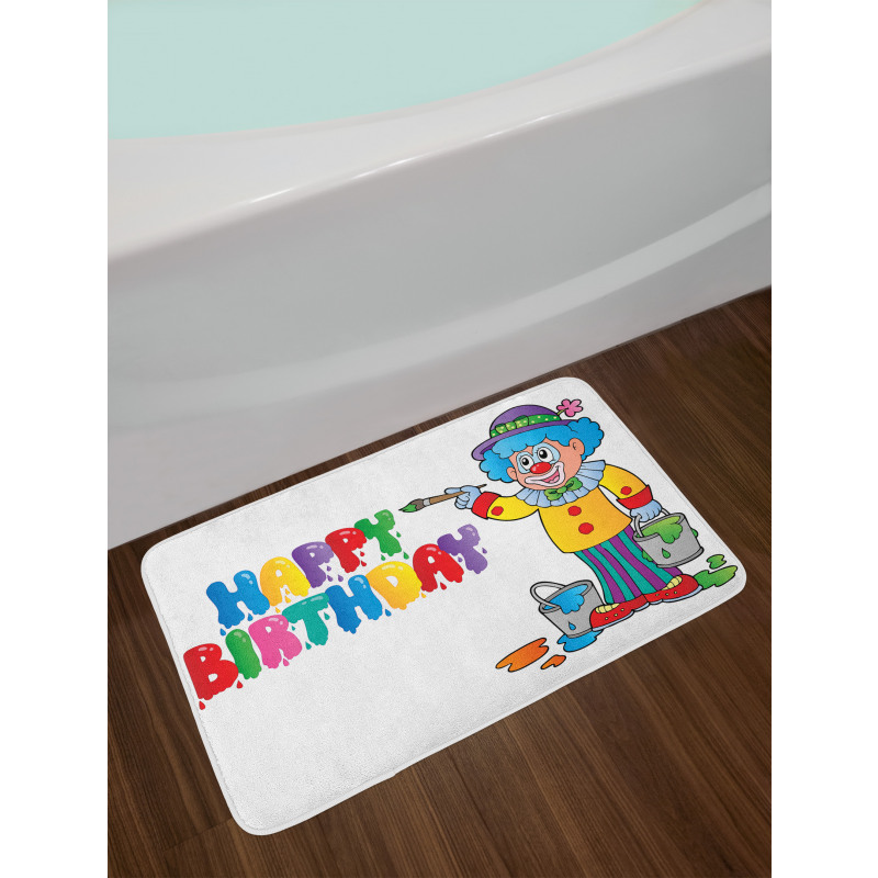 Birthday Party Clown Bath Mat