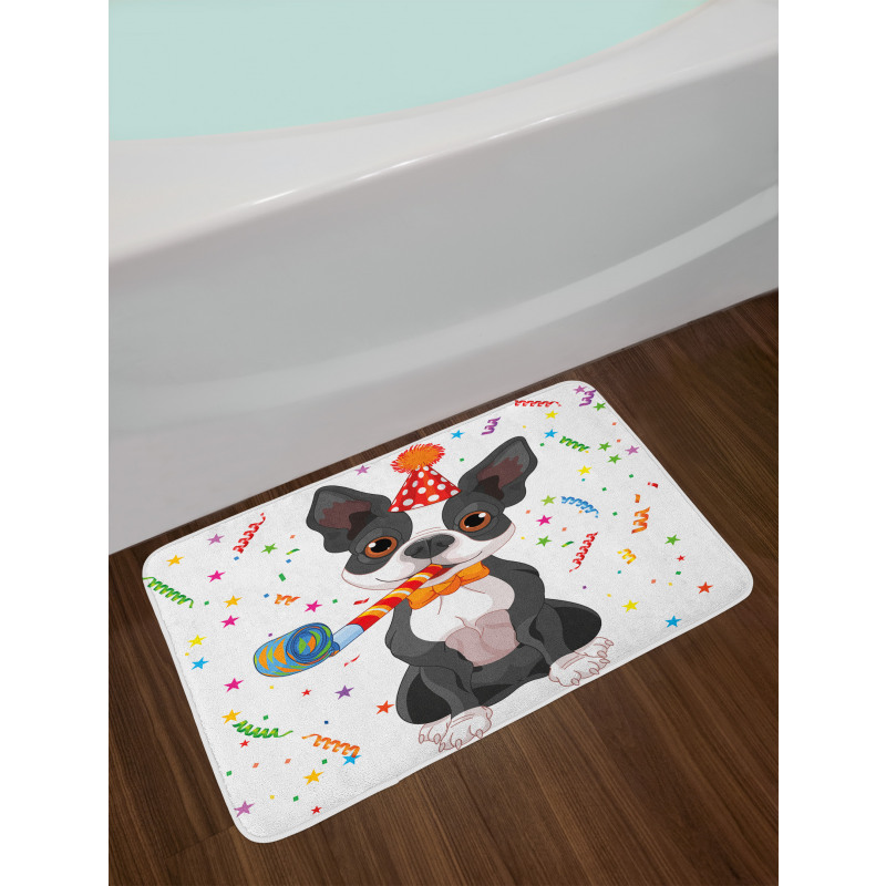 Boston Terrier Dog Bath Mat