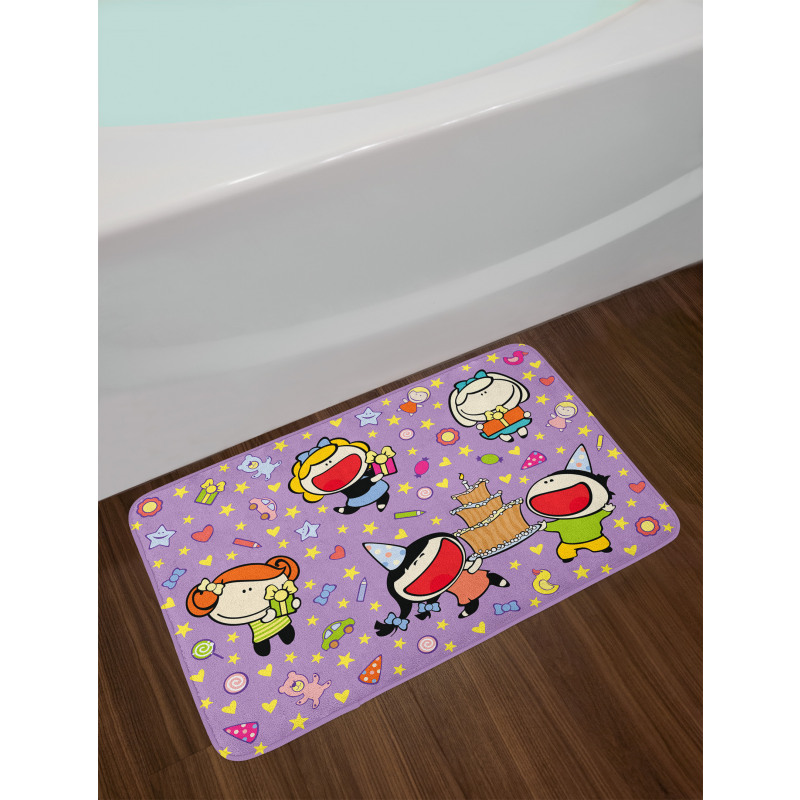 Children Birthday Bath Mat