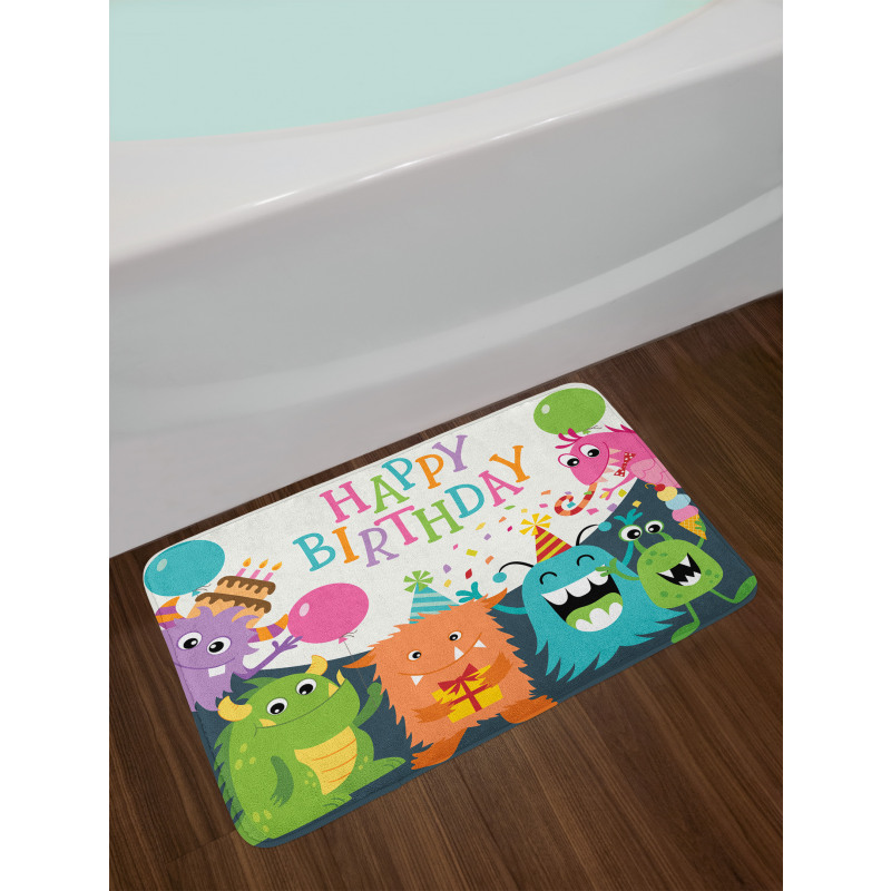 Monster Birthday Bath Mat