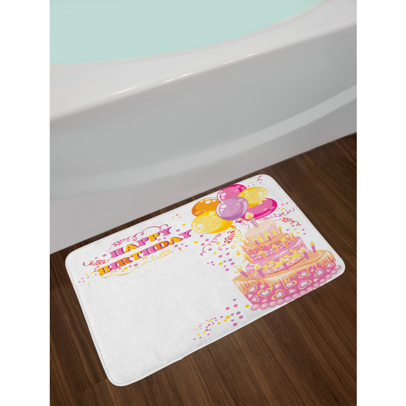 Girl Theme Cake Bath Mat