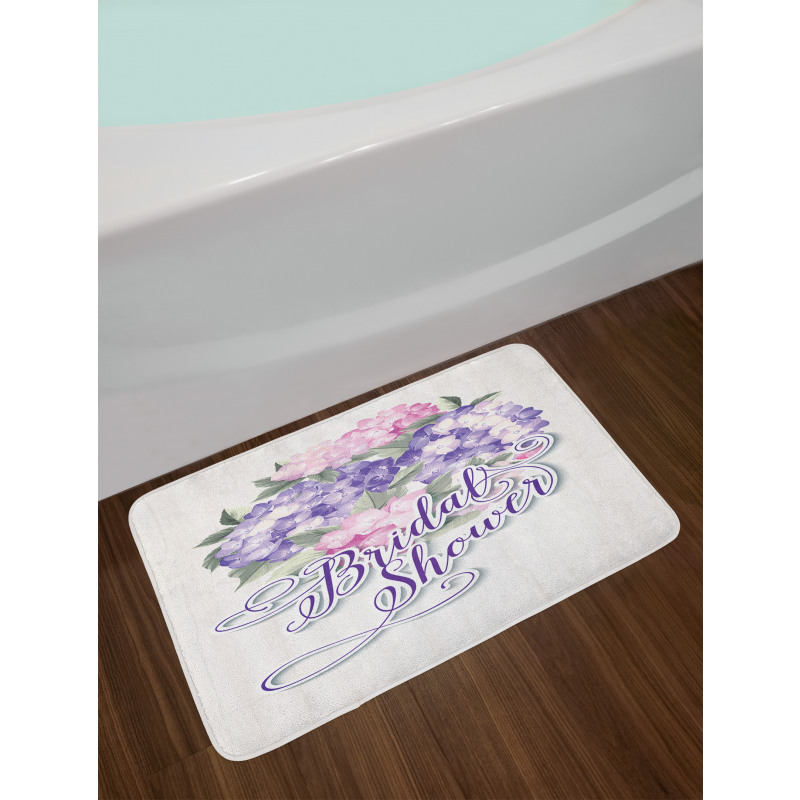 Shabby Hydrangeas Bath Mat