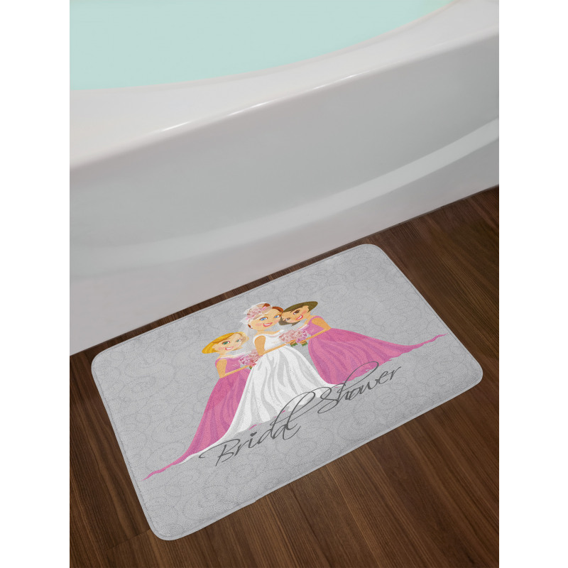 Bridesmaid Swirls Bath Mat