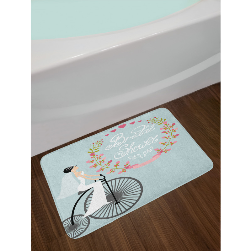 Bride Dress Bicycle Bath Mat