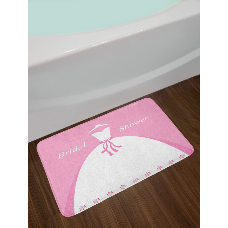 Wedding Bride Dress Bath Mat