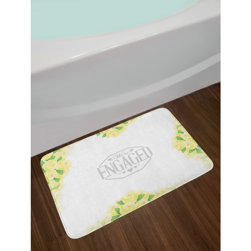 Roses and Leaves Bath Mat